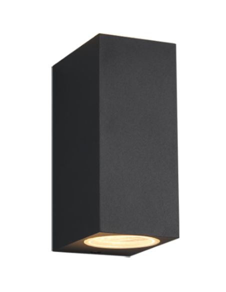 Luminária de parede externa LED retangular antracite Roya IP44 Trio Lighting