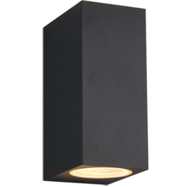 Aplique de pared LED rectangular para exterior Roya IP44 antracita Trio Lighting