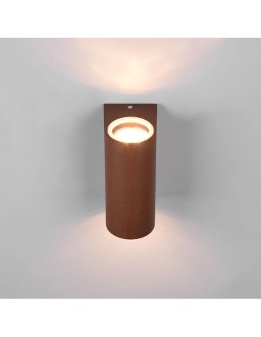 Aplique de pared LED curvo Roya Color óxido IP44