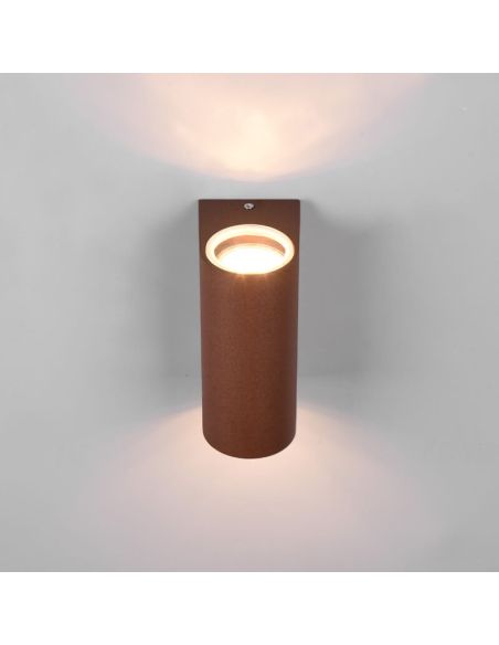 Aplique de pared LED curvo Roya Color óxido IP44