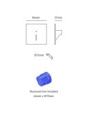 Dimensions LAO LED-Einbauleuchte 1,5 W mit Sensor und Farbtemperaturschalter – Weiß oder Schwarz Beneito Faure