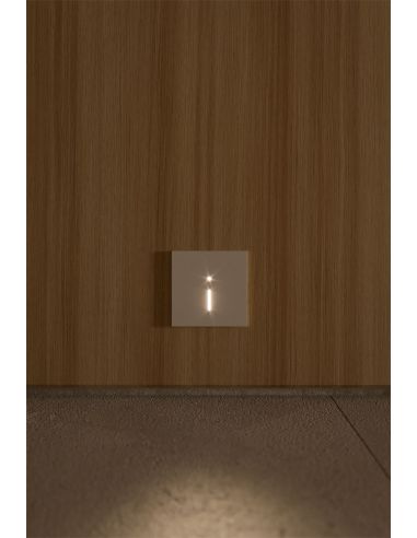 Luminária de sinalização LED embutida LAO 1,5 W com sensor e interruptor CCT – Branca ou preta, da Beneito Faure.