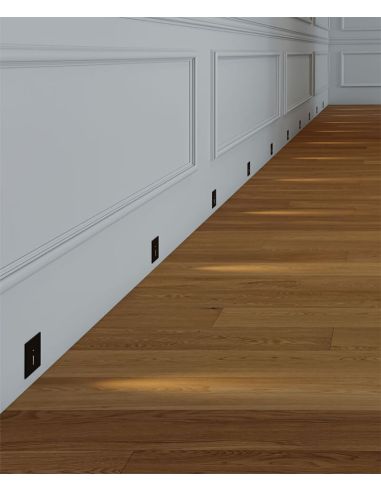 Luminária de sinalização LED embutida LAO 1,5 W com sensor e interruptor CCT – Branca ou preta, da Beneito Faure.