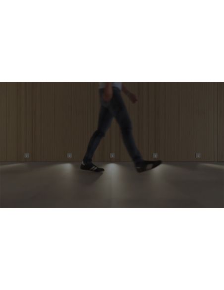 Feu de signalisation LED encastrable Ambiente LAO 1,5 W avec capteur et interrupteur CCT – Blanc ou noir Beneito Faure