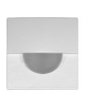 Aplique LED Cuadrado SKIN Blanco 2W Empotrable Interior 3000K para señalización