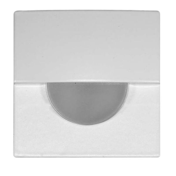 Luminária de parede LED quadrada SKIN branca 2W embutida interna 3000K para sinalização