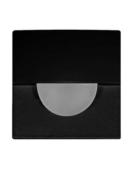 Aplique LED Cuadrado SKIN Negro 2W Señalizador Empotrable 3000K