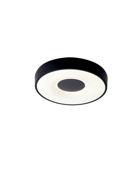Plafón LED COIN Negro Regulable con Mando y App – Redondo Moderno 56W 7567