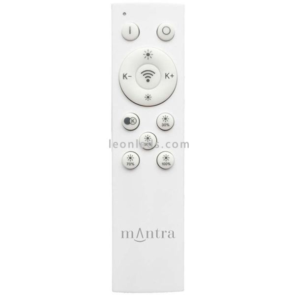 Luminária de teto LED tipo moeda branca com controle remoto