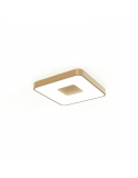 Plafonnier LED Coin pour plafond carré moyen doré