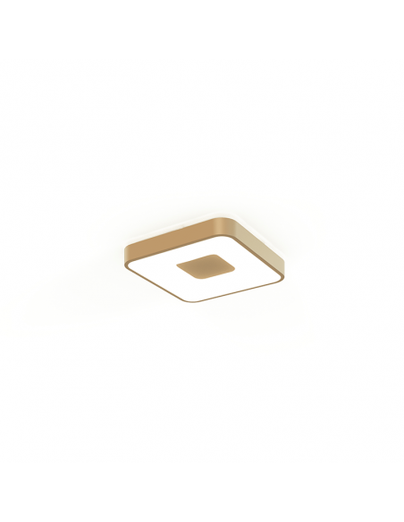 Plafón LED Coin para techo oro cuadrado