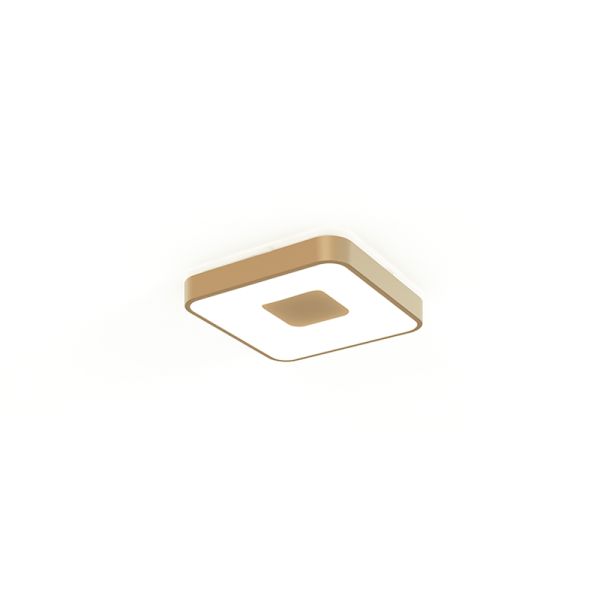 Plafón LED Coin para techo oro cuadrado