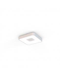 Pequena luminária de teto LED quadrada branca tipo moeda