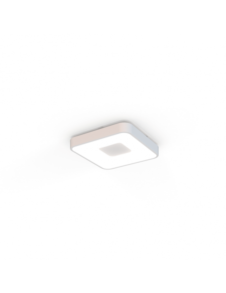 Pequena luminária de teto LED quadrada branca tipo moeda