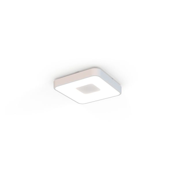 Petit plafonnier LED carré Coin blanc