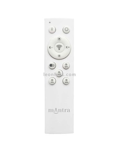 Plafón LED de techo cuadrado Coin blanco mando