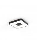 Plafón LED cuadrado regulable Coin negro mediano