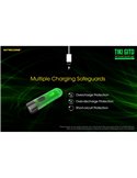 Linterna LED ultra ligera de mano TIKI GITD GREEN, brilla en la oscuridad 300Lm y alcance 71m IP66