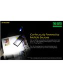 Linterna LED ultra ligera de mano TIKI GITD GREEN, brilla en la oscuridad 300Lm y alcance 71m IP66