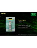 Linterna LED ultra ligera de mano TIKI GITD GREEN, brilla en la oscuridad 300Lm y alcance 71m IP66