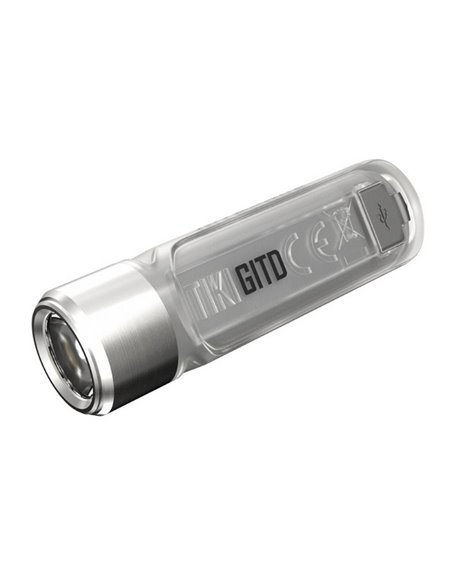 Linterna LED ultra ligera de mano TIKI GITD GREEN, brilla en la oscuridad 300Lm y alcance 71m IP66