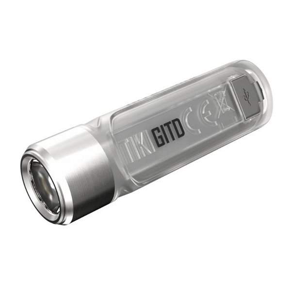 Linterna LED ultra ligera de mano TIKI GITD GREEN, brilla en la oscuridad 300Lm y alcance 71m IP66