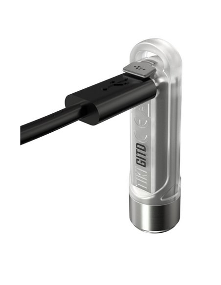 Linterna LED ultra ligera de mano TIKI GITD GREEN, brilla en la oscuridad 300Lm y alcance 71m IP66