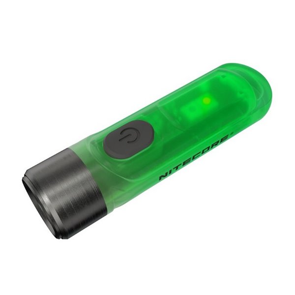Lampe de poche LED ultra-légère TIKI GITD GREEN, brille dans le noir, 300 lm, portée de 71 m, IP66