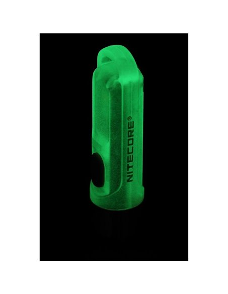 Linterna LED ultra ligera de mano TIKI GITD GREEN, brilla en la oscuridad 300Lm y alcance 71m IP66