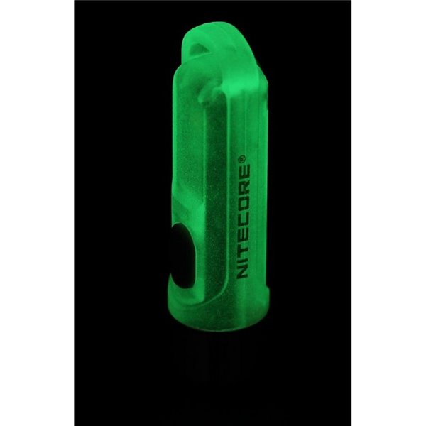 Lanterna de mão LED ultraleve TIKI GITD GREEN, brilha no escuro, 300 lm, alcance de 71 m, IP66