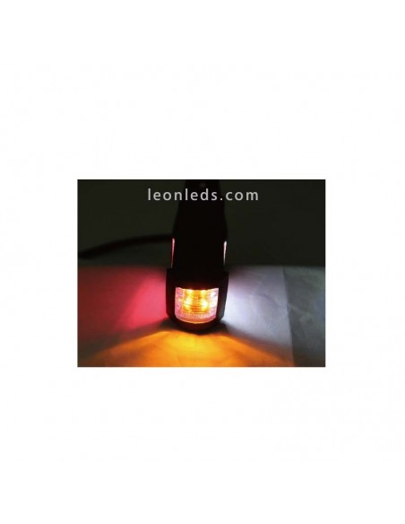 Cuerno LED 3 funciones luz ambar blanca y roja para camiones con tulipa trasnparente incolora | LeonLeds Iluminación