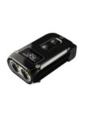 Linterna de mano Tini2 SS compacta y resistente, accesorio llavero 500Lm y 89m alcance, recargable USB-C Negra