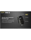 Linterna de mano Tini2 SS compacta y resistente, accesorio llavero 500Lm y 89m alcance, recargable USB-C Negra