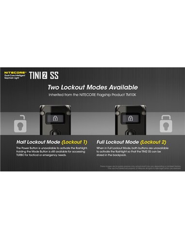 Linterna de mano Tini2 SS compacta y resistente, accesorio llavero 500Lm y 89m alcance, recargable USB-C Negra