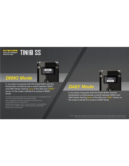 Linterna de mano Tini2 SS compacta y resistente, accesorio llavero 500Lm y 89m alcance, recargable USB-C Negra