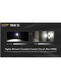 Linterna de mano Tini2 SS compacta y resistente, accesorio llavero 500Lm y 89m alcance, recargable USB-C Negra