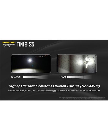 Linterna de mano Tini2 SS compacta y resistente, accesorio llavero 500Lm y 89m alcance, recargable USB-C Negra