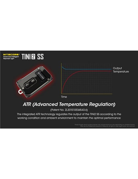 Linterna de mano Tini2 SS compacta y resistente, accesorio llavero 500Lm y 89m alcance, recargable USB-C Negra