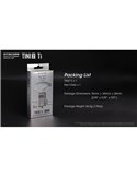Linterna de mano LED Tini2 SS TI titanio, accesorio llavero 500Lm y 89m alcance, recargable USB-C Gris