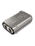 Linterna de mano LED Tini2 SS TI titanio, accesorio llavero 500Lm y 89m alcance, recargable USB-C Gris