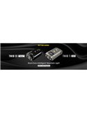 Linterna de mano LED Tini2 SS TI titanio, accesorio llavero 500Lm y 89m alcance, recargable USB-C Gris