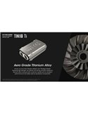 Linterna de mano LED Tini2 SS TI titanio, accesorio llavero 500Lm y 89m alcance, recargable USB-C Gris