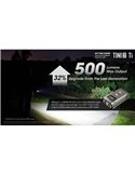 Linterna de mano LED Tini2 SS TI titanio, accesorio llavero 500Lm y 89m alcance, recargable USB-C Gris