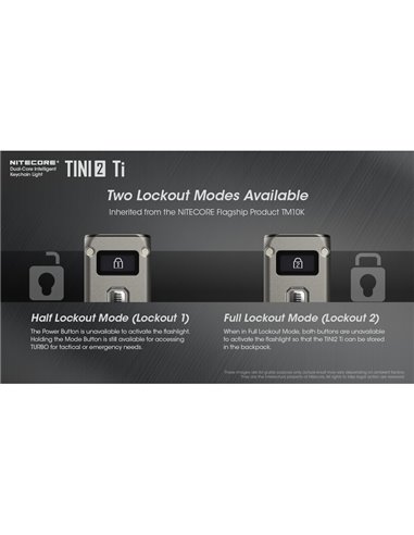 Linterna de mano LED Tini2 SS TI titanio, accesorio llavero 500Lm y 89m alcance, recargable USB-C Gris