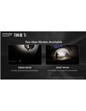 Linterna de mano LED Tini2 SS TI titanio, accesorio llavero 500Lm y 89m alcance, recargable USB-C Gris