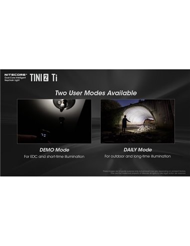 Linterna de mano LED Tini2 SS TI titanio, accesorio llavero 500Lm y 89m alcance, recargable USB-C Gris