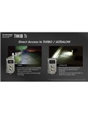 Linterna de mano LED Tini2 SS TI titanio, accesorio llavero 500Lm y 89m alcance, recargable USB-C Gris