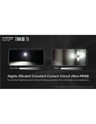 Lampe torche porte-clés LED Tini2 SS TI Titanium, 500 lm, portée 89 m, rechargeable par USB-C, grise