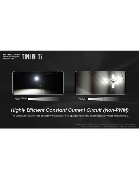 Lanterna de chaveiro LED de titânio Tini2 SS TI, 500 lm, alcance de 89 m, recarregável via USB-C, cinza