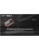 Linterna de mano LED Tini2 SS TI titanio, accesorio llavero 500Lm y 89m alcance, recargable USB-C Gris